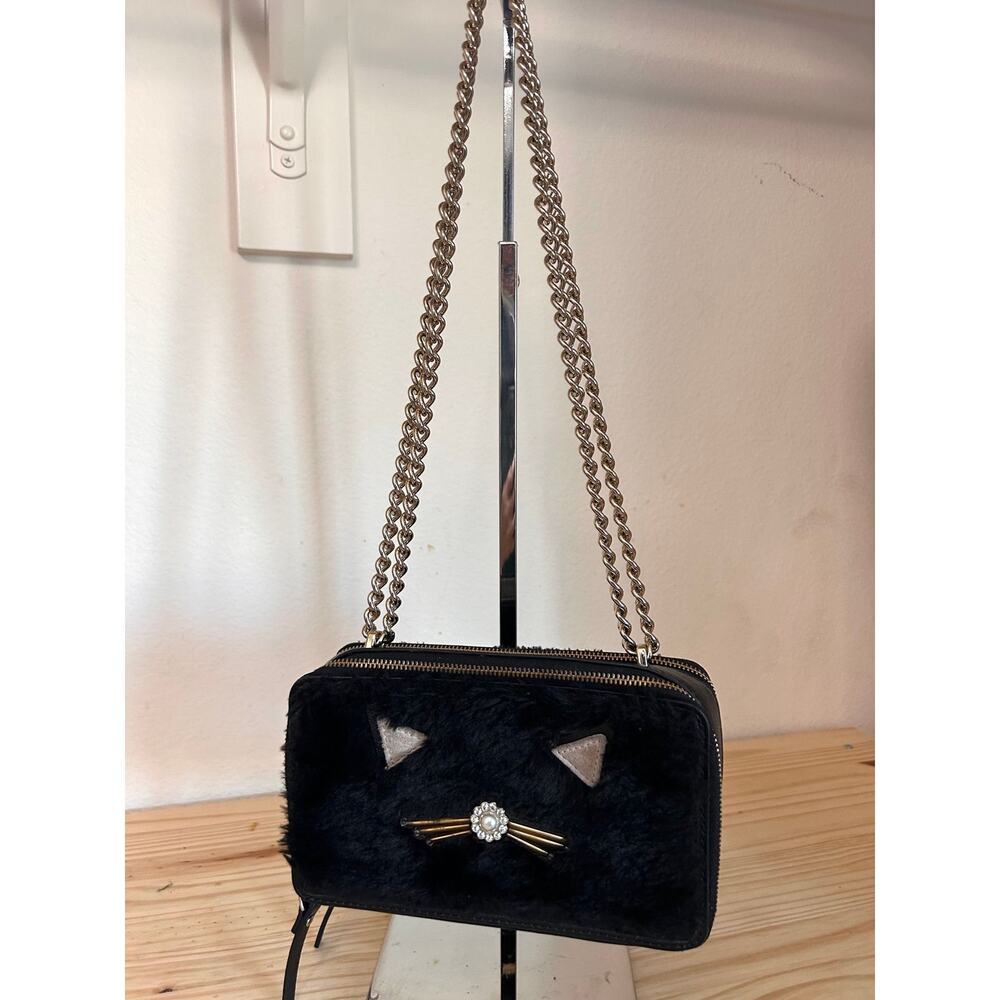 Kate Spade Brighton Lane Cat Fur Crossbody Bag